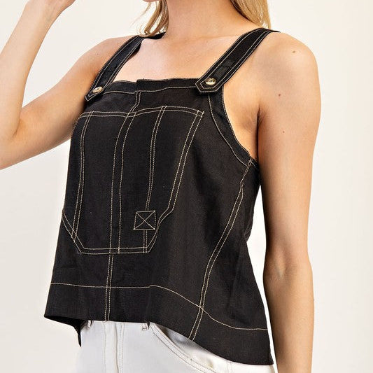 Black Overall Top