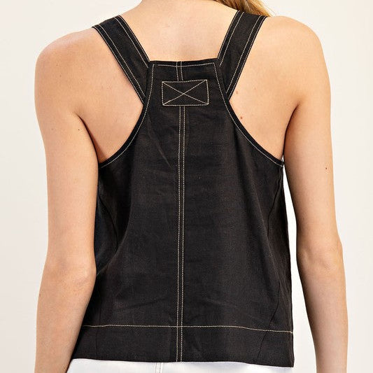 Black Overall Top