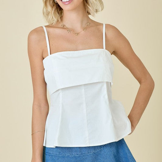 Sculpted Poplin Top