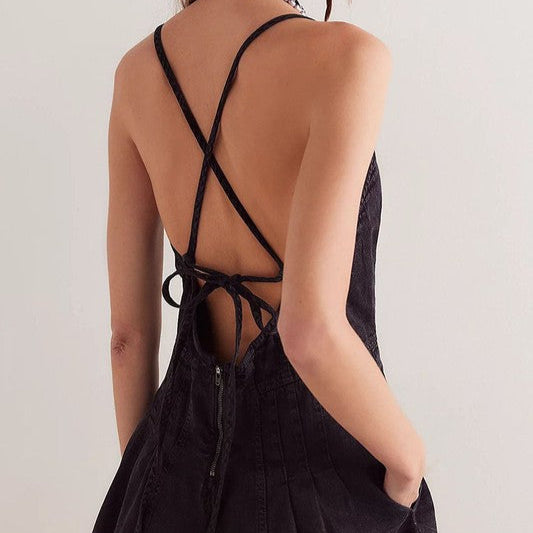 Blackout Denim Romper