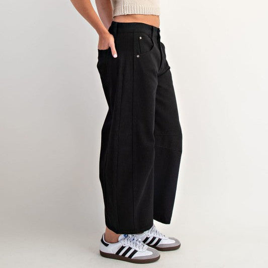 Black Barrel Pants