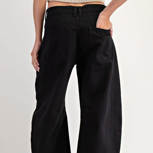 Black Barrel Pants