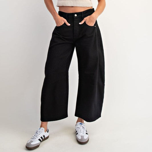Black Barrel Pants