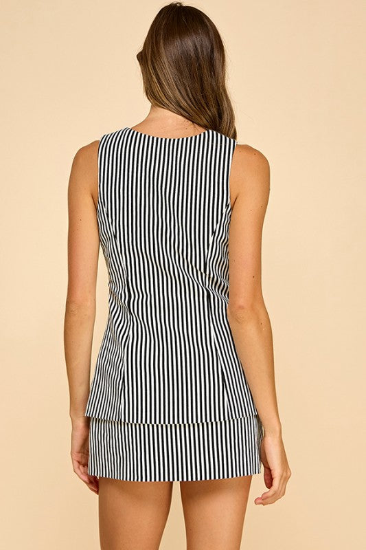 Contrast Line Romper