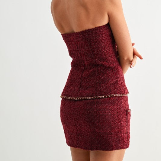 Cherry Tweed Set
