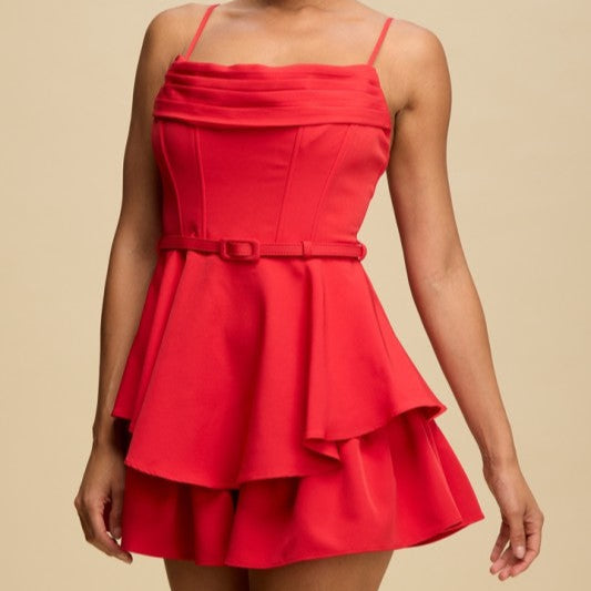 Draped Flame Romper