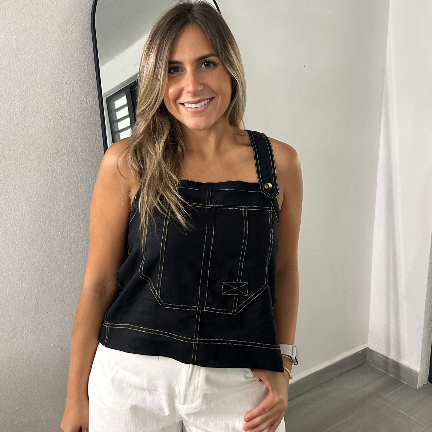 Black Overall Top