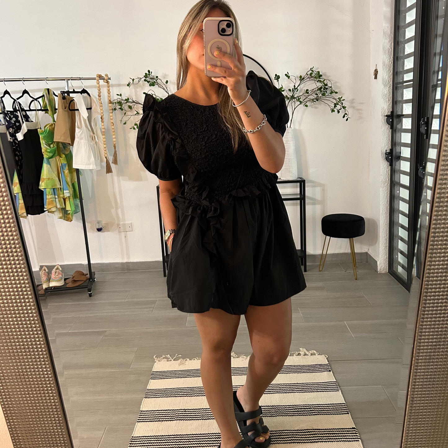 Fluff and Flirt Textured Romper