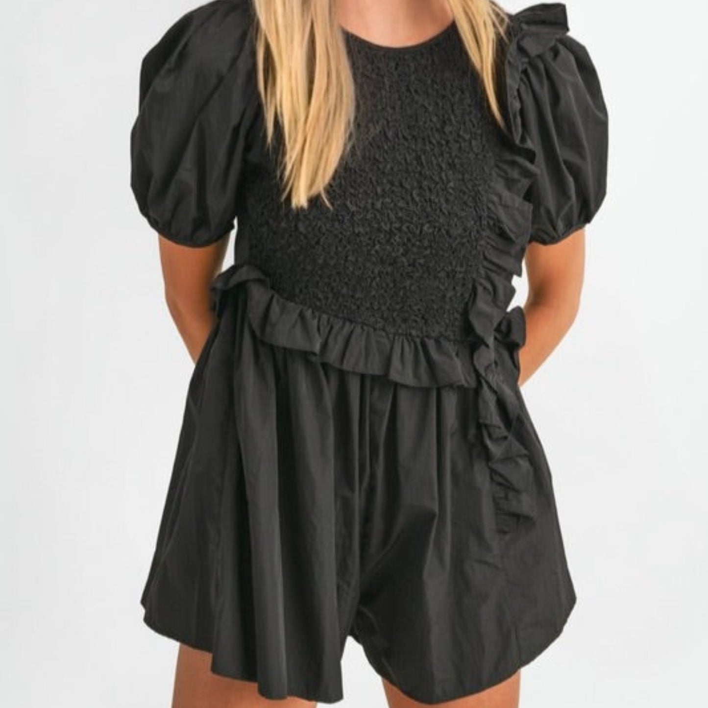 Fluff and Flirt Textured Romper