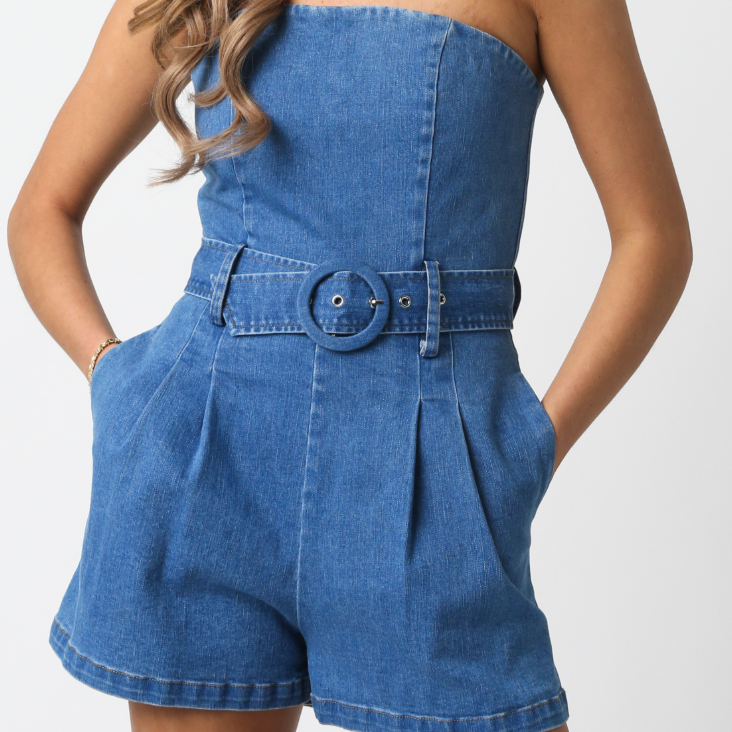Denim Hour Romper