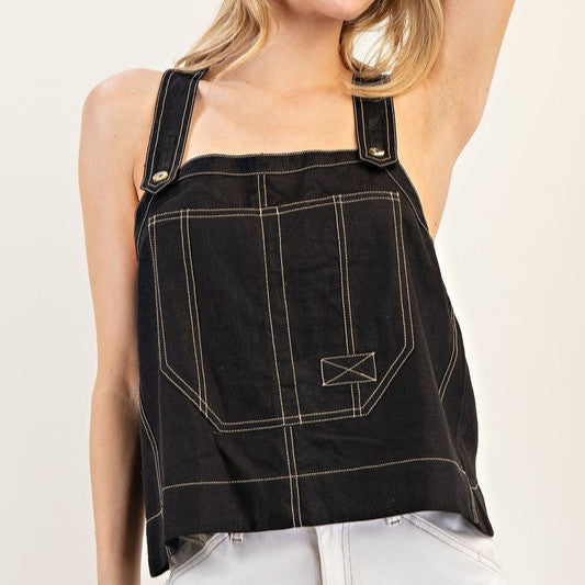 Black Overall Top