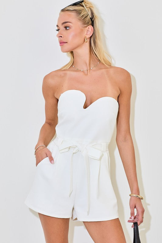 Off White Cutout Romper