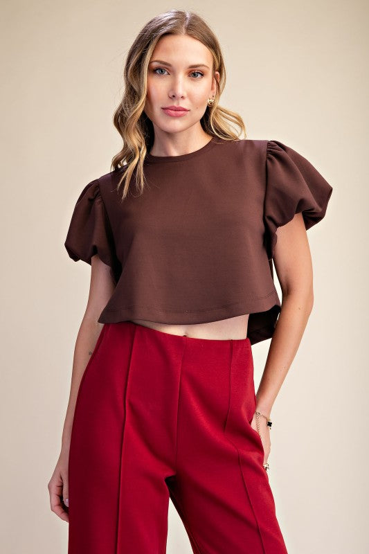 Brown Puffy Top