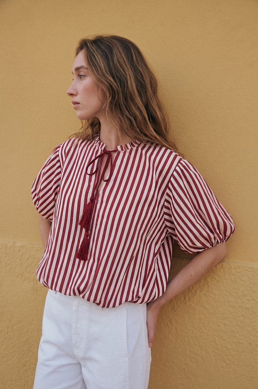 Tassel Stripes Blouse