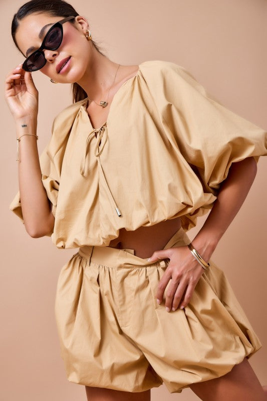 Puffy Sleeve Blouse