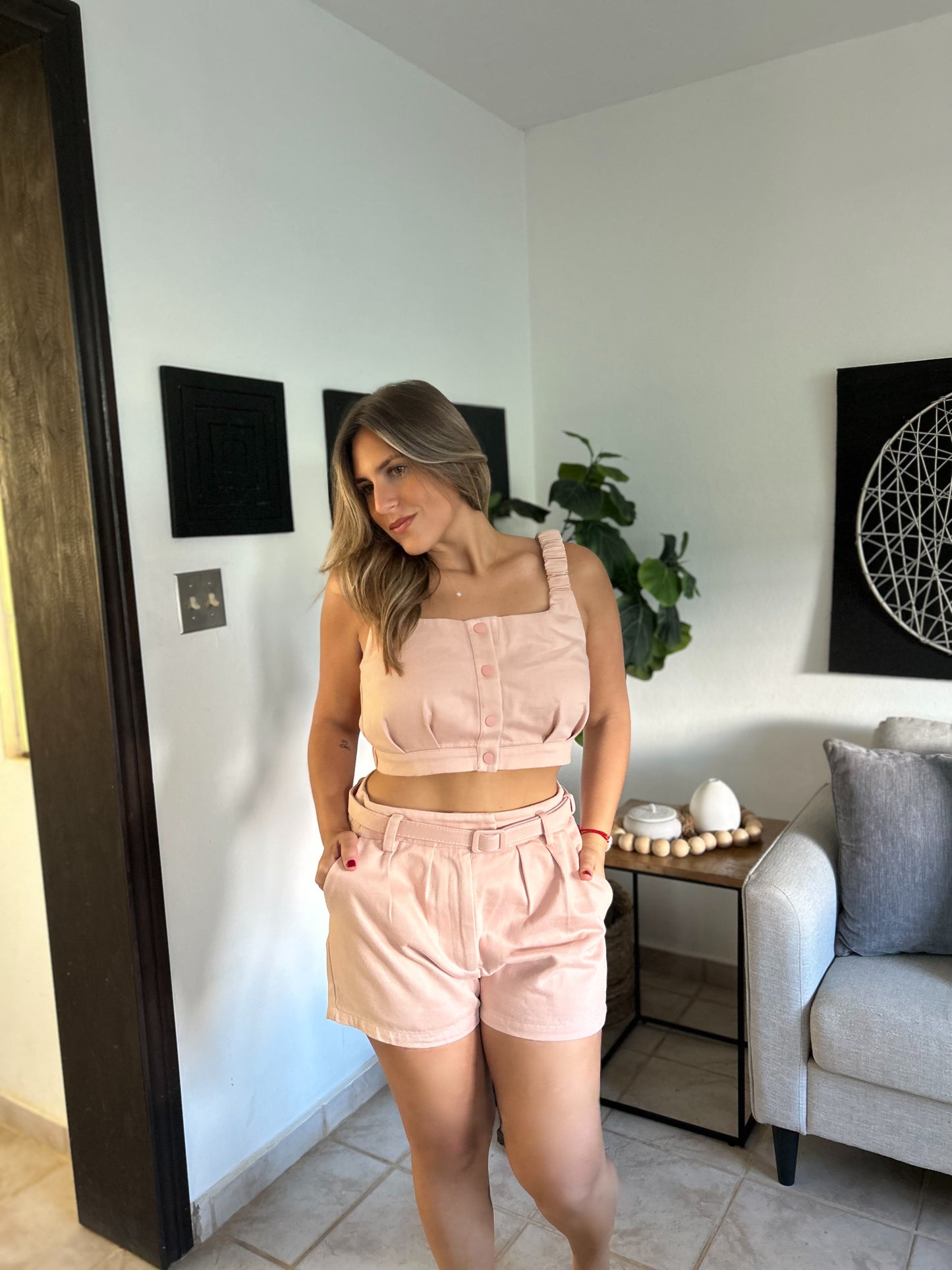 Blush Tailored Set