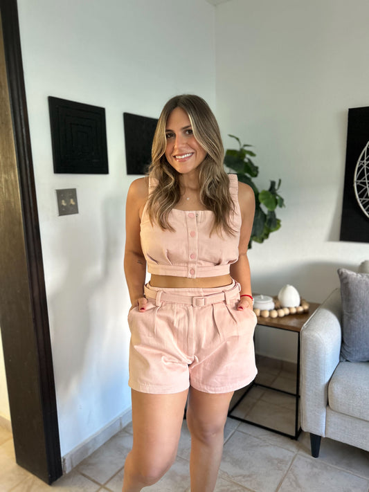 Blush Tailored Set