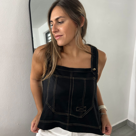 Black Overall Top