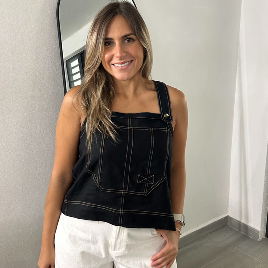 Black Overall Top