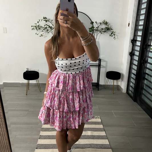 Dot & Bloom Mini Dress