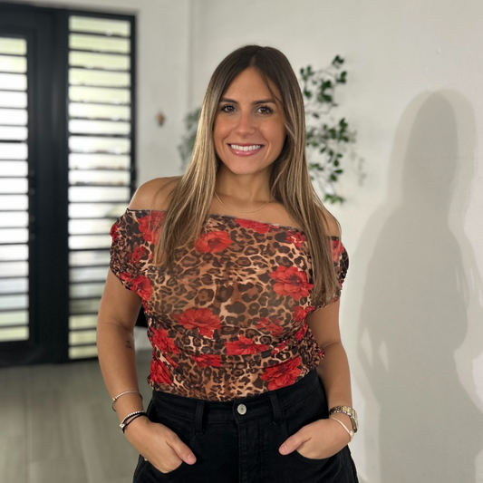 Wild Bloom Mesh Top