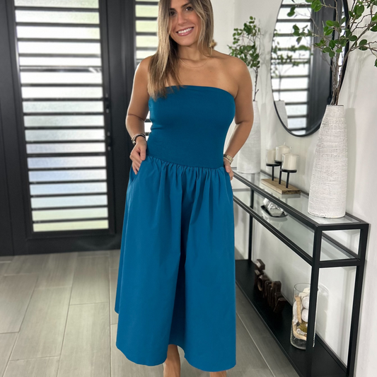 Teal Tube Midi