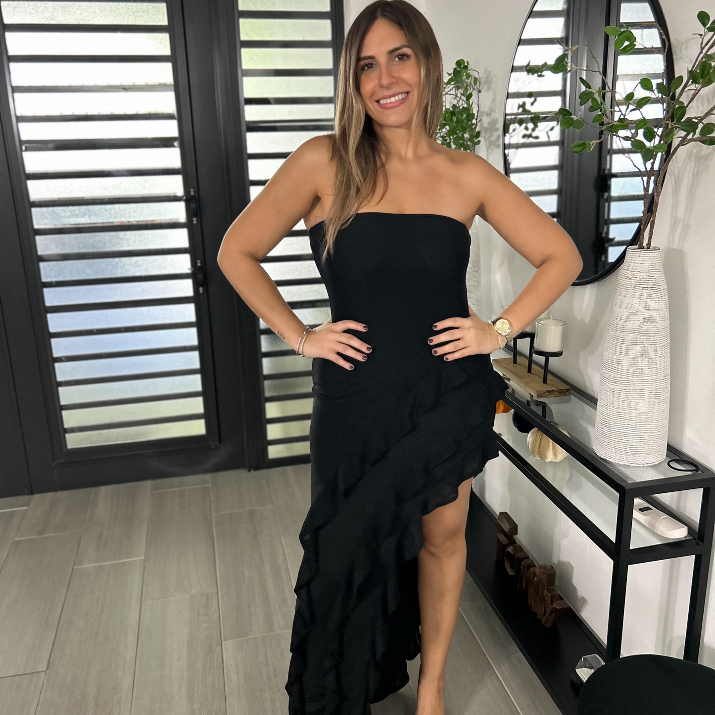 Shadow Layers Mesh Dress