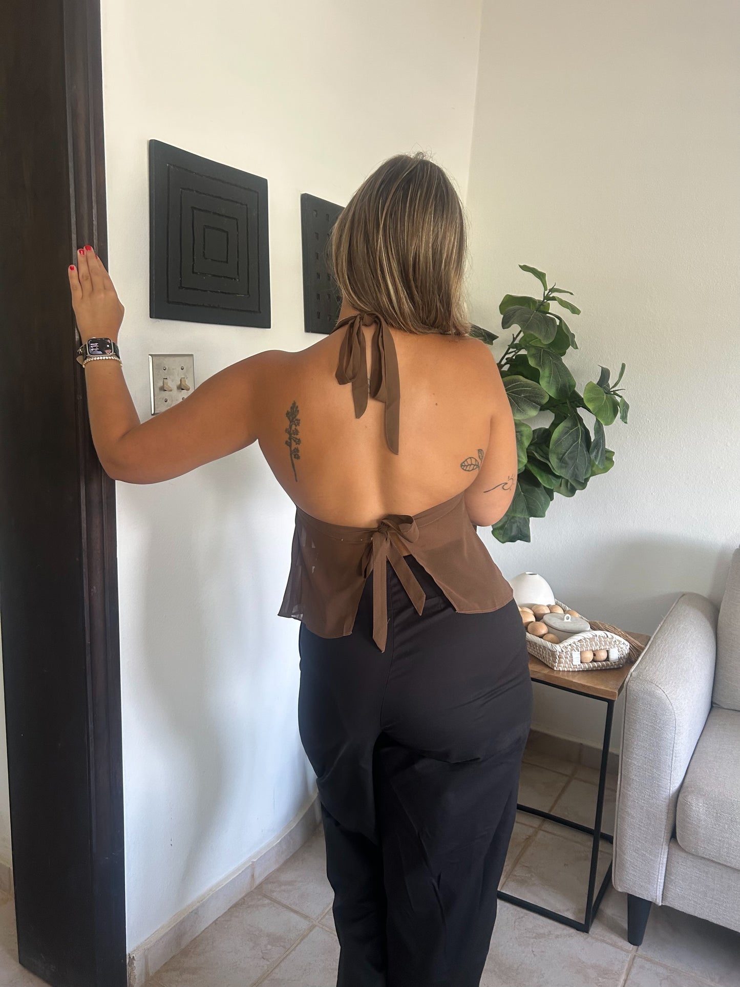 Espresso Halter Top
