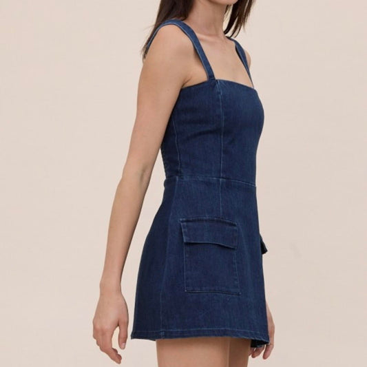 Classic Denim Romper Mini