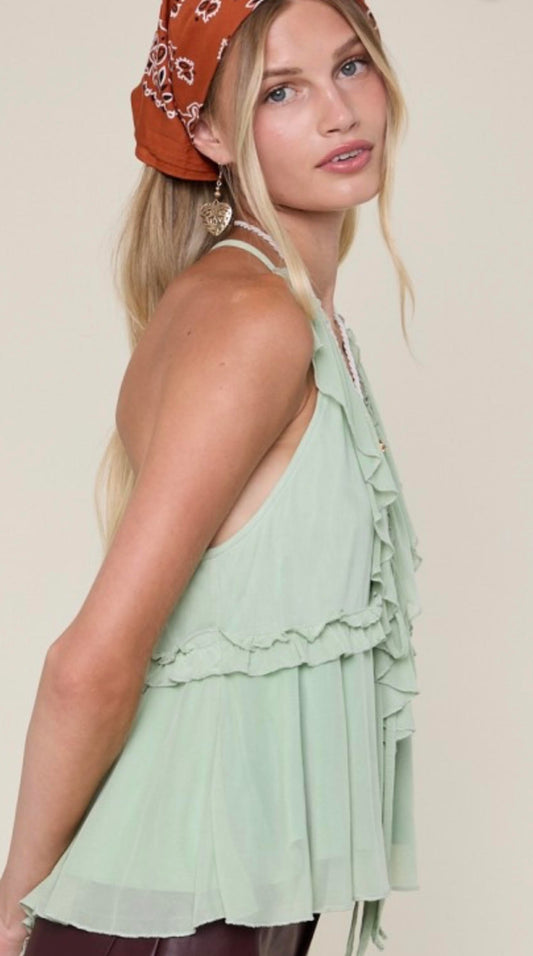 Soft Sage Top